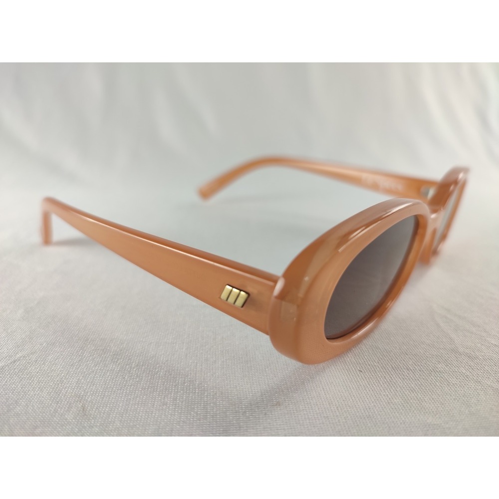 Le Specs Outta Love Sunglasses Caramel Tan Oval Slim 90s 51mm Women's